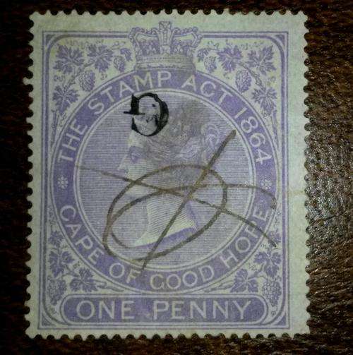 Griqualand West Revenue stamp with inverted overprint!