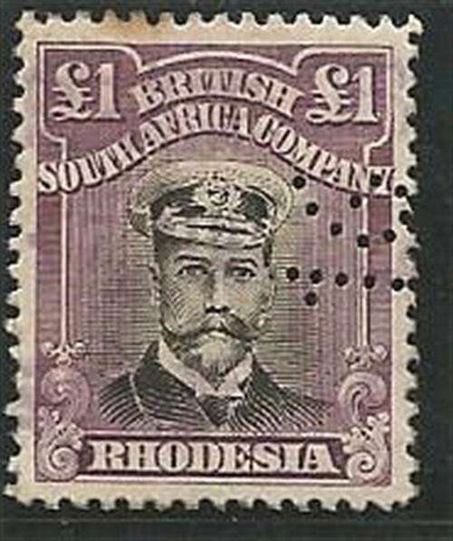 BSAC Â£1 ADMIRAL PERFIN - CV R4000++ (POSTALLY USED)