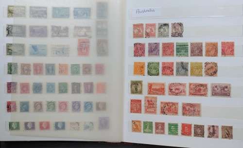 LARGE 16PG STOCKBOOK IN GOOD CONDITION WITH BR COMMONWEALTH - LOTS OF SETS / VALUE