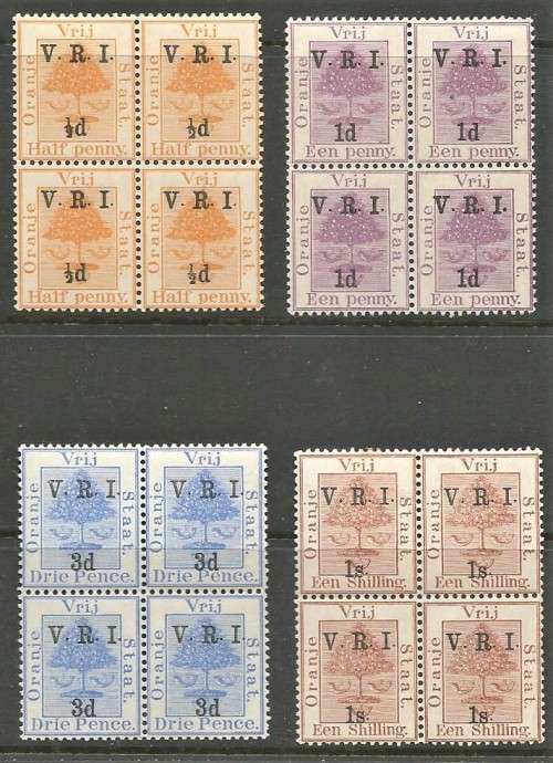 OFS 2ND OCCUPATION MINT BLOCKS HIGH CV LOT - SOME VARIETIES