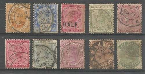 NATAL - SMALL SELECTION OF USED QV STAMPS