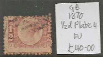 GB 1870 1/2P SUPERB USED - CV R800