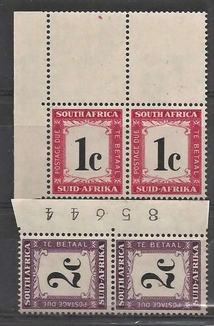 RSA MINT POSTAGE DUE PAIRS AS PER SCAN
