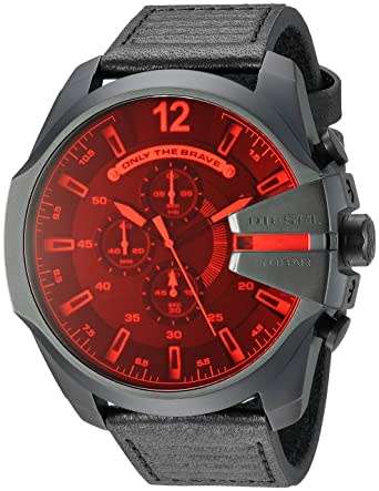Diesel Mega Chief Analog Black Dial (Big Dial) Men's Watch - DZ4460