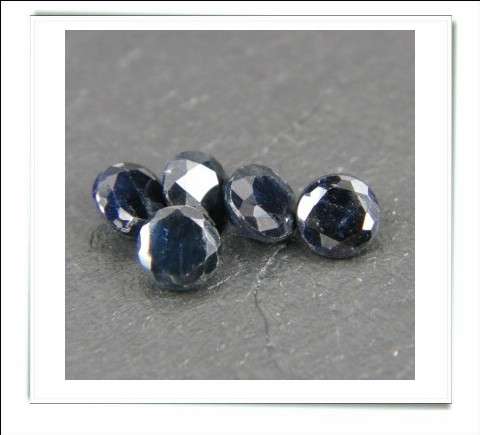 CLEARANCE SALE - Natural Black Sapphire Rounds - 0.66cts avg. each - 50 pcs on offer