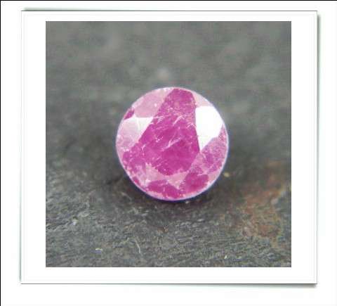 GEMZONE - Natural Indian Ruby Round Facet - 0.66cts