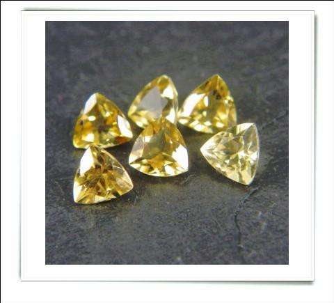 CLEARANCE SALE - Natural Citrine Trillion Facets - 0.41cts avg. each - 12 pcs on offer
