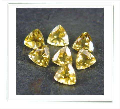 GEMZONE - Natural Citrine Trillion Facets - 0.66cts avg. each - 14 pcs on offer