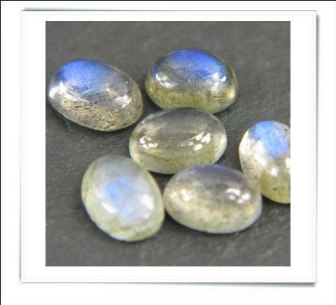 GEMZONE - Natural Labradorite Oval Cabs - 0.70cts avg. each - 25 on offer