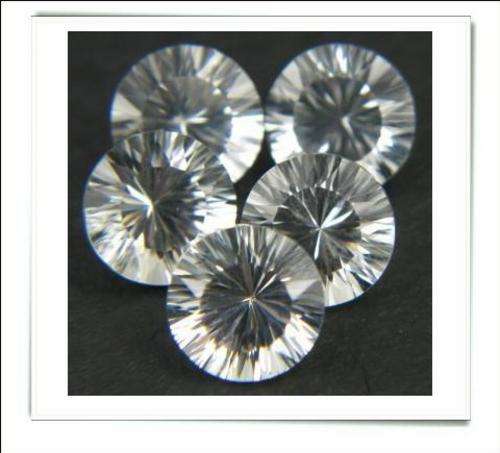 GEMZOME - Natural White Topaz Round Concave Facet - 3.12cts!