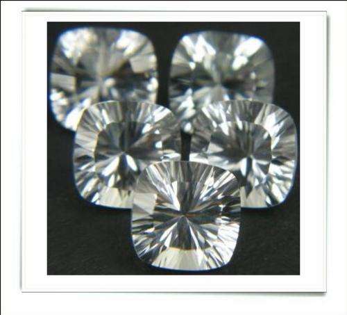 GEMZONE - Natural White Topaz Cushion Concave Facet - 3.55cts!