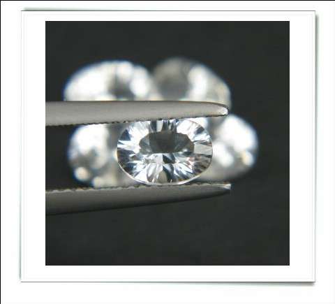 GEMZONE - Natural White Topaz Oval Concave Facets - 0.96cts each - 2 on Offer!