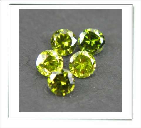 GEMZONE - Created Peridot Round Facets - 0.44cts avg. each - 173 pcs on offer!