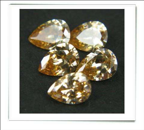 GEMZONE - Created Champagne Pear Facets - 1.13cts avg. each - 25 pcs on offer!