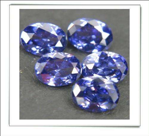 GEMZONE - Created Tanzanite Oval Facets - 1.10cts avg. each - 49 pcs on offer!