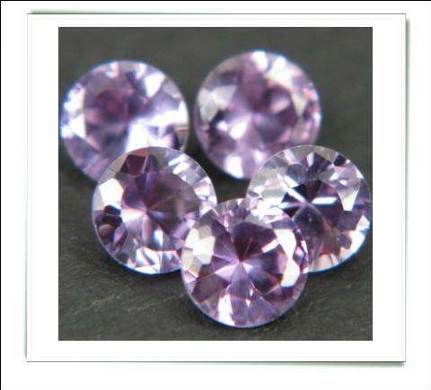 GEMZONE - Created Alexandrite Round Facets - 0.60cts avg. each - 98 pcs on offer!