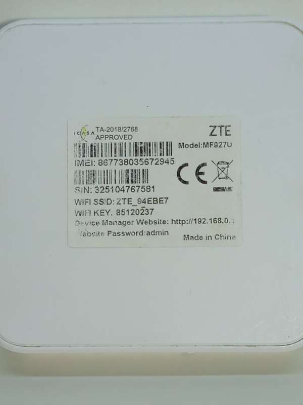 ZTE MF927U MI - FI ROUTER