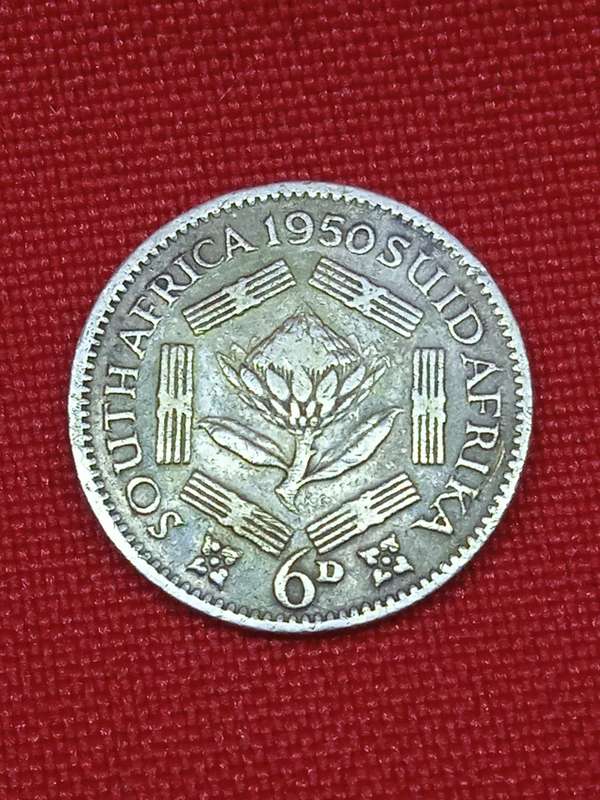 1950 SILVER SIXPENCE