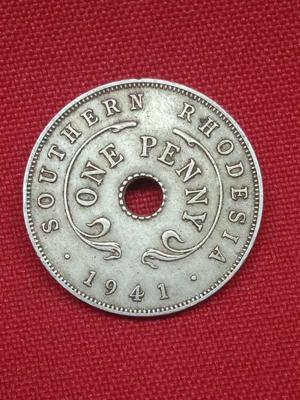 1941 RHODESIA ONE PENNY