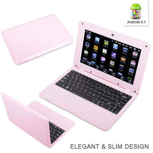 Latest 10" Inch 8GB Pink Android 4.1 Mini Notebook Laptop WIFI Computer