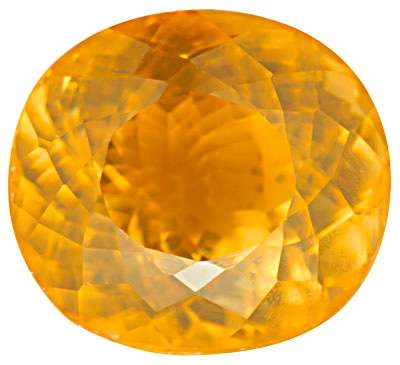 8.59CT CALCITE [G.I.S.A. CERTIFIED] Strong Yellowish Orange, VS