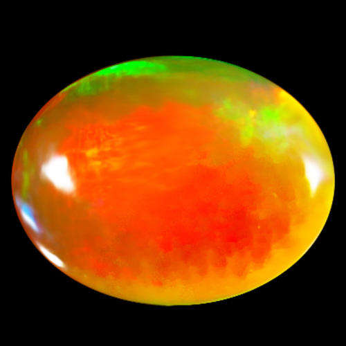 3.65CT MEXICAN FIRE OPAL [G.I.S.A.CERTIFIED] Orange Body with Green and Orange Fire