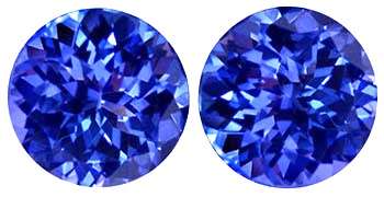 1.47CT TANZANITE MATCHING PAIR [G.I.S.A.CERTIFIED] Intense Violet Blue (vB4/4), VVS