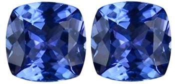 1.28CT TANZANITE MATCHING PAIR [G.I.S.A.CERTIFIED] Intense Blue Violet (bV4/4), VVS