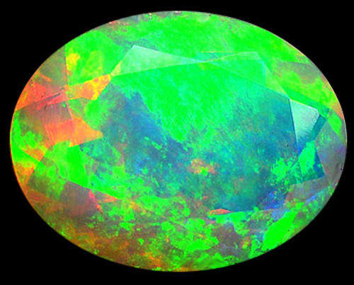 G.I.S.A. CERTIFIED 1.71CT OPAL  -  Vivid Multi-Colour Play of Fire
