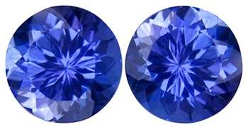 1.51CT TANZANITE MATCHING PAIR [G.I.S.A.CERTIFIED] Intense Bluish Violet (bV4/4), VVS