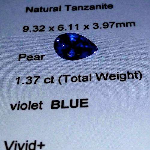 1.37CT Certified Tanzanite