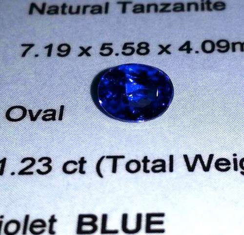 1.23CT Certified Tanzanite