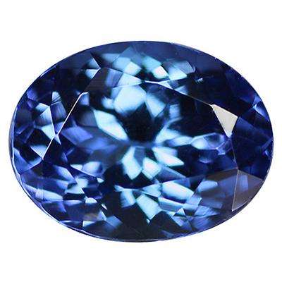 1.55CT TANZANITE [G.I.S.A.CERTIFIED] Vivid Violetish Blue (vB5/5), VVS, Oval