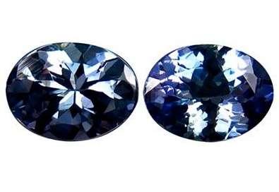 2.70CT TANZANITE MATCHING PAIR [G.I.S.A.CERTIFIED] Intense Violet Blue (vB4/4), VVS, Ovalx2