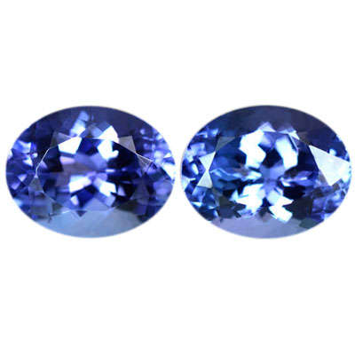 *** TANZANITE *** 2.16CT GISA CERTIFIED TANZANITE PAIR vB4/4