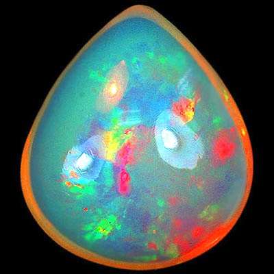 G.I.S.A. CERTIFIED 4.55CT TOP GRADE WELO OPAL  -  Vivid Multi-Colour Play of Fire