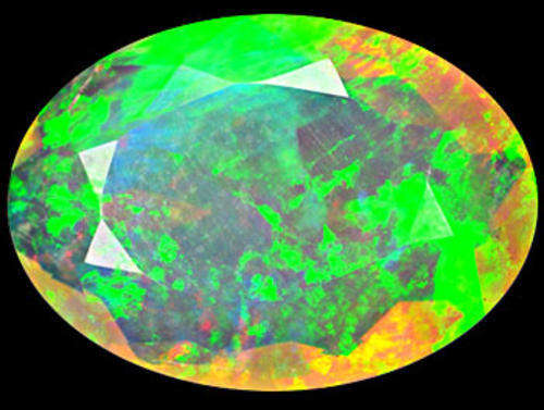 G.I.S.A. CERTIFIED 2.95CT OPAL  -  Vivid Multi-Colour Play of Fire