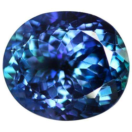 4.74CT TANZANITE [G.I.S.A.CERTIFIED] Vivid Exceptional Blue Violet (bV7/7), VVS, Oval