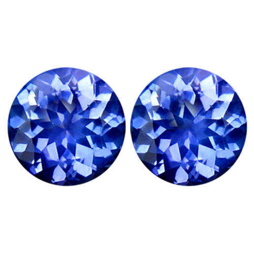1.60CT TANZANITE PAIR [G.I.S.A. CERTIFIED] Intense Violet Blue [vB4/4], VVS