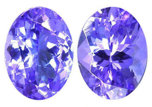 2.07CT TANZANITE PAIR [G.I.S.A.CERTIFIED] Moderate Bluish Violet (bV3/3)