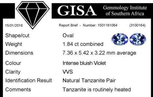 *** TANZANITE *** 1.84CT TANZANITE PAIR