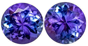 1.67CT TANZANITE MATCHING PAIR [G.I.S.A.CERTIFIED] Intense Blue Violet (bV4/4), VVS