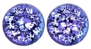 1.51CT TANZANITE MATCHING PAIR [G.I.S.A.CERTIFIED] Intense Blue Violet (bV4/4), VVS