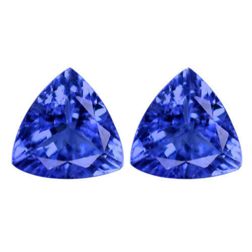 1.53CT TANZANITE MATCHING PAIR [G.I.S.A.CERTIFIED] Intense Violet Blue (vB4/4), VVS