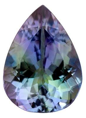1.57CT TANZANITE  [G.I.S.A.CERTIFIED] Intense Bluish Violet (bV4/4), Green Flahes