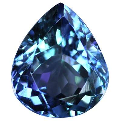 1.74CT TANZANITE [G.I.S.A.CERTIFIED] Intense Violetish Blue (vB4/4), VVS, Pear