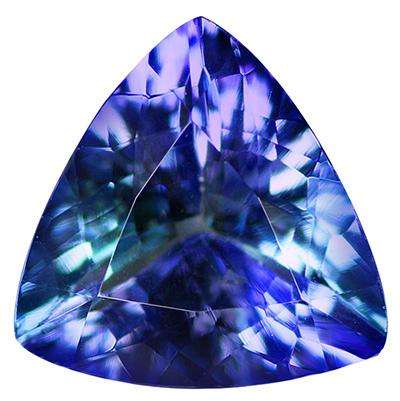 1.54CT TANZANITE [G.I.S.A.CERTIFIED] Vivid Violetish Blue (vB5/5), VVS, Trillion