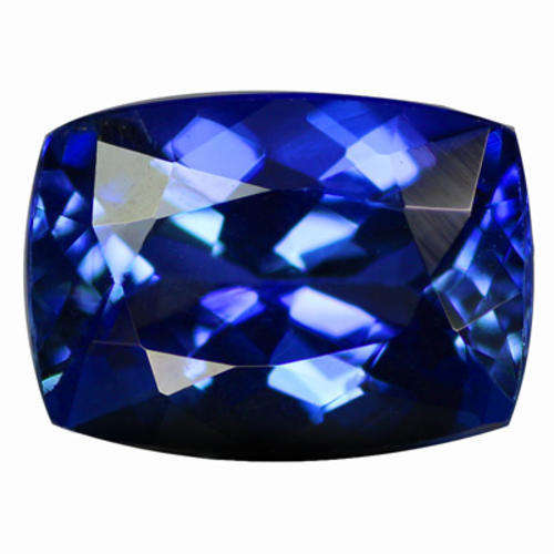1.51CT TANZANITE [G.I.S.A.CERTIFIED] Vivid Violetish Blue (vB5/5), VVS, Cushion