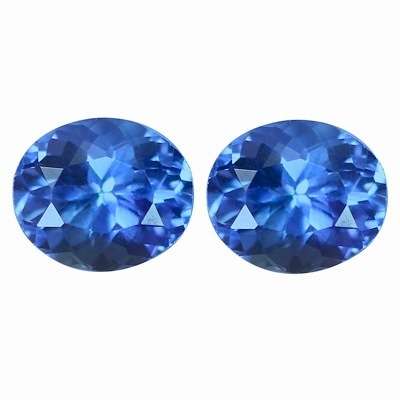 1.47CT TANZANITE MATCHING PAIR [G.I.S.A.CERTIFIED] Intense Violet Blue (vB4/4), VVS