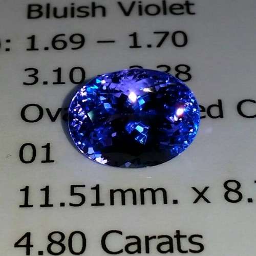 * Tanzanite * 4.80CT Certified Tanzanite  [bV7/7]